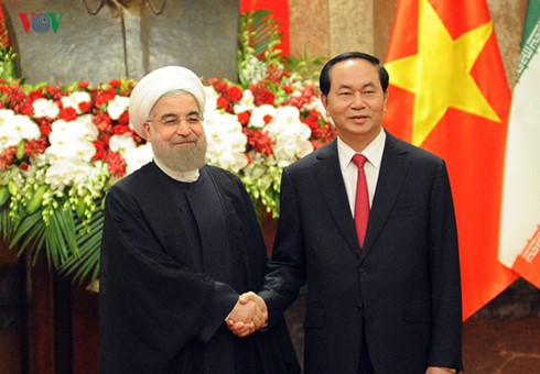 President Tran Dai Quang holds talks with Iranian President Hassan Rouhani - ảnh 1